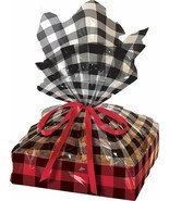 Buffalo Plaid Treat Trays 2ct. With Cello Bags and Ribbon. - $18.66