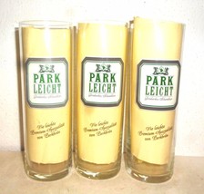 3 Park Brau Leicht Pirmasens German Beer Glasses - £11.16 GBP