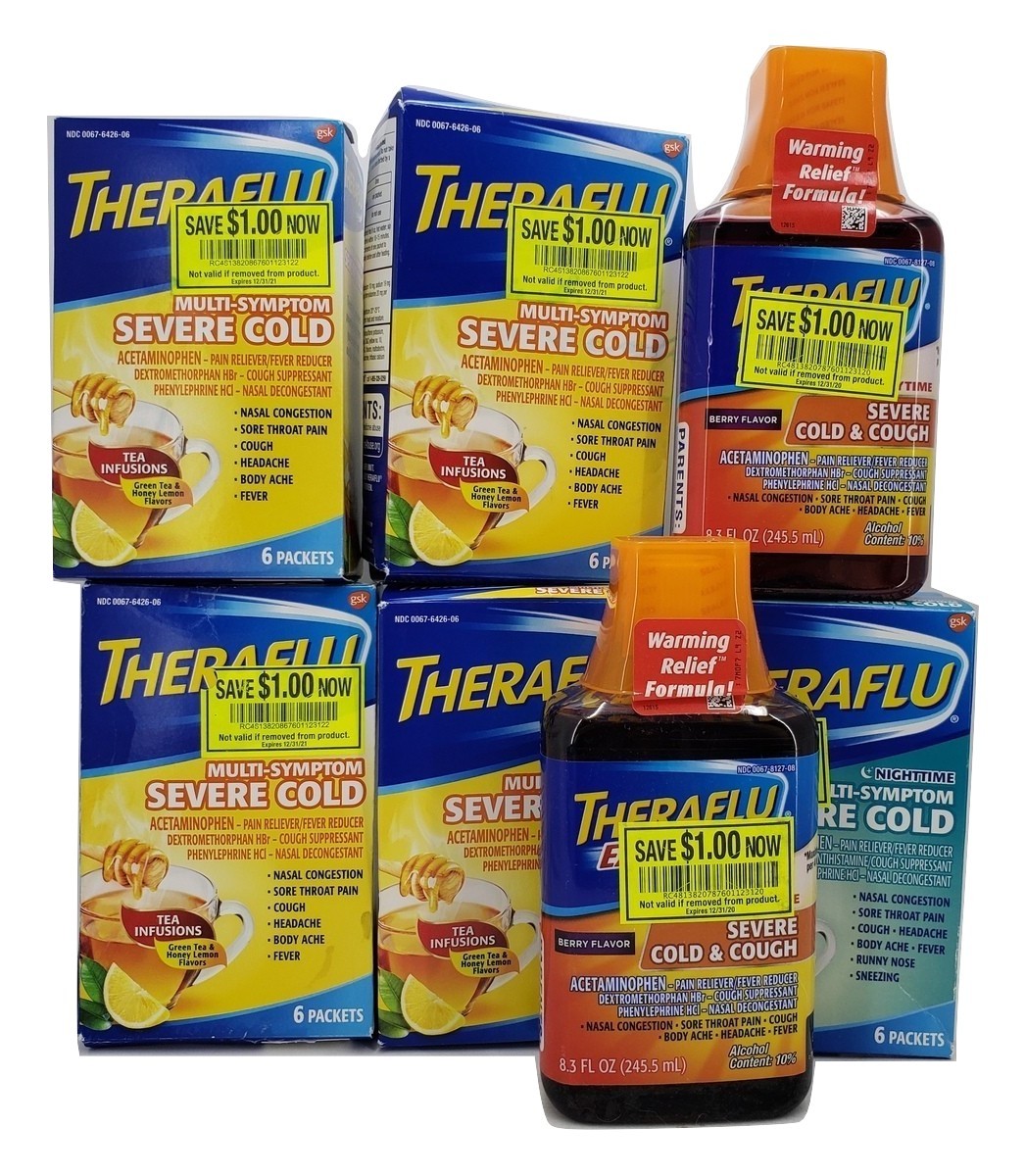 THERAFLY EXPRESSMAX BERRY FLAVORED SYRUP + MULTISYMPTOM SEVERE COLD