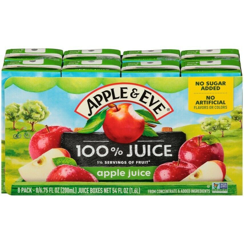 24 Bottles 6.75 oz/bottle Apple & Eve 100% Apple Juice - $69.00