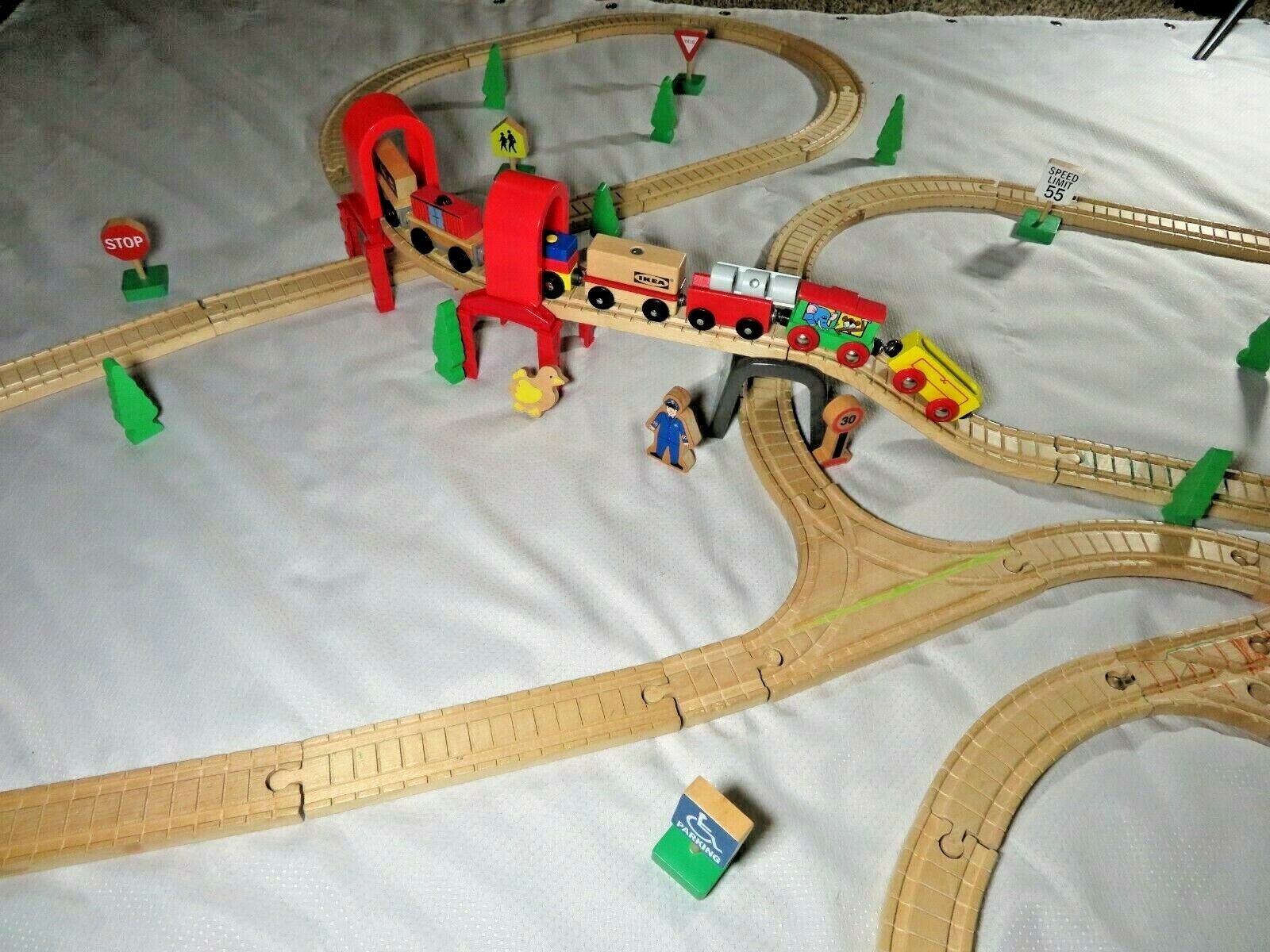 (60) Clickity Clack Track Set + Accessories Thomas Wooden Railway Train ...