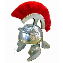 Roman Armor Centurion Helmet With Red Plume By Nauticalmart