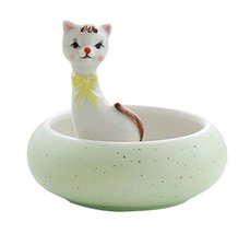 3-Inch Cute Cat Flower Pot Ceramic Succulents Container Plant Pot for Ga... - $20.62