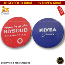 2 PCS | Nivea Cream 60ml + Glysolid Cream 80ml , Original , Hand Skin كريم نيفيا - $18.80