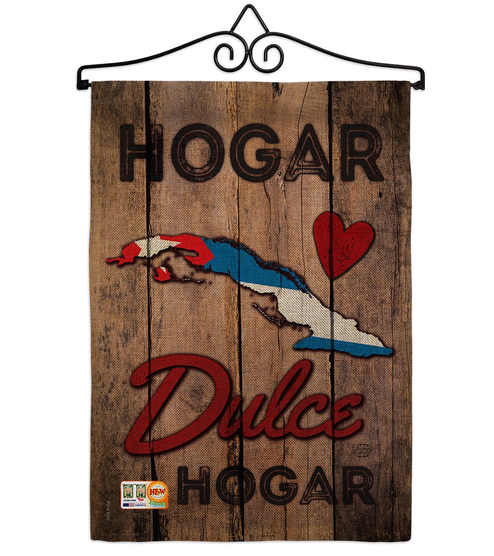 Country Cuba Hogar Dulce Burlap - Impressions Decorative Metal Wall Hanger Garde