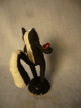 Vintage Inspired Spun Cotton Skunk Boy Ornament no. E19 image 3