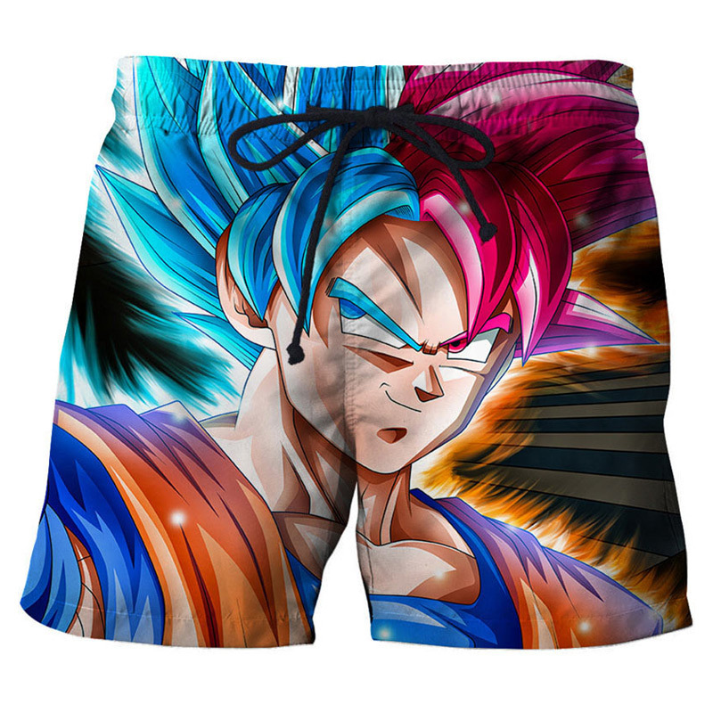 Dragon Ball Super Saiyan Rose Blue Goku Summer Short Pants - Shorts