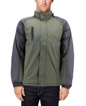 Men’s Quilted Lined Removable Hood Two Toned Zipper Puffer Lightweight Jacket image 11