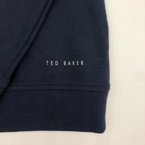 Download Ted Baker Sweatshirt Mens 5 Navy Blue 1/4 Zip Mock Neck ...