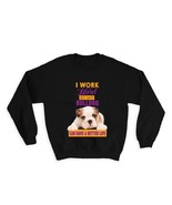 Bulldog Puppy : Gift Sweatshirt Lovely Pet Dog Animal Flowers Paws Bones... - $28.95