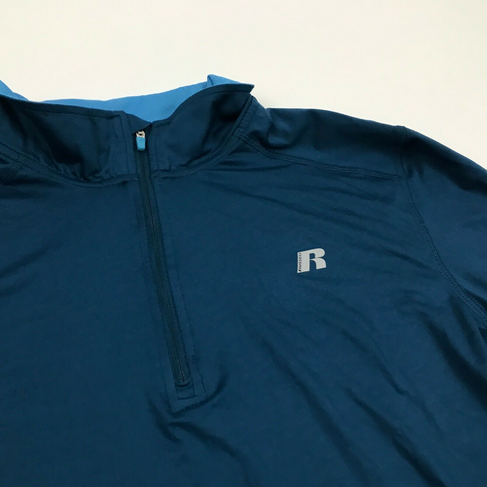 NEW Russell 1/4 Zip Polo Long Sleeve TRAINING FIT Dri-Power Size L 42 ...