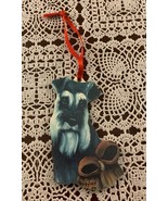 Rare 1997 Karen Higgins Wooden Cute Schnauzer Ornament Dog Lover Gift 4 ... - $11.99