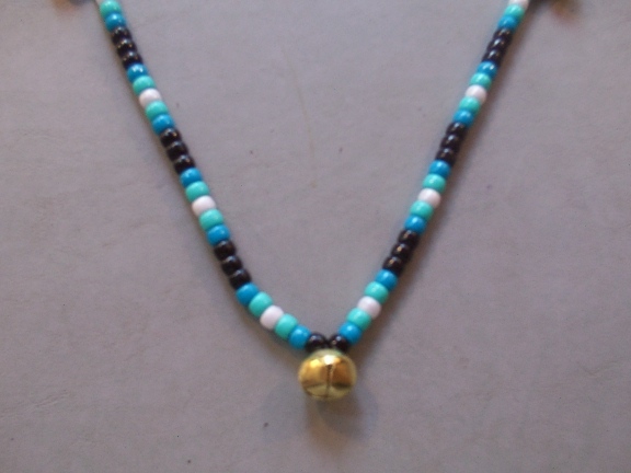 Primary image for HAWAIIAN NIGHTS ~ RHYTHM BEADS ~ Dk.Turquoise, Lt.Turquoise, Black, White ~ 54 "