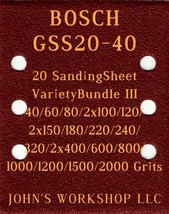 BOSCH GSS20-40 - 17 Different Grits - 20 Sheet Variety Bundle III - $18.97