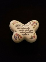 Vintage Avon Happiness Like A Butterfly Trinket Box - $9.85