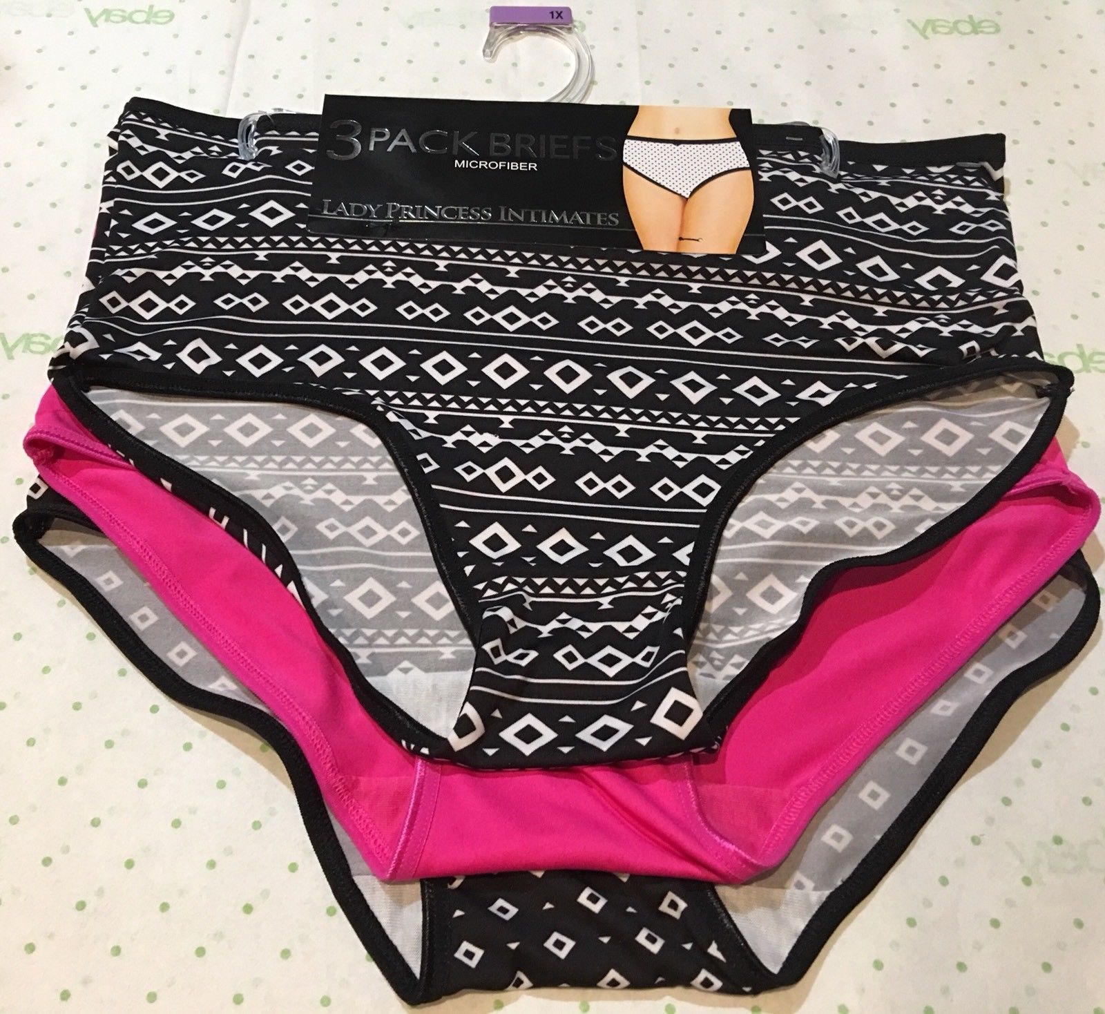 Lady Princess Intimates 3pack Full Coverage Briefs Panty Plus Sz 1X 2X