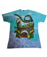 Grateful Dead Liquid Blue Tye Die Roller Coaster Shirt Men 2X Brockum Co... - $98.88