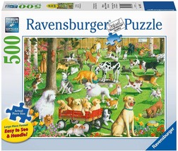 Ravensburger At The Dog Park Large Format 500 PC Jigsaw Puzzle New - $24.74