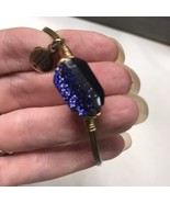 Bourbon and Bowties Blue Gold Stone Bracelet - $13.10