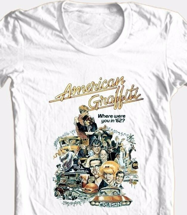 Primary image for American Graffiti T-shirt retro 70s classic movie 100% cotton graphic print tee