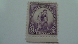 Old Summer Olympic Games Runner 1932 Purple Vintage USA Mint Hinge 3 Cen... - $11.18