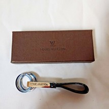 Louis Vuitton Key Ring | Silver with Black Leather - $275.00