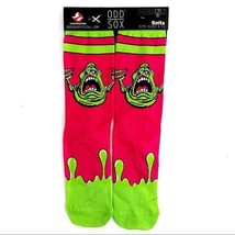 NWT Ghostbusters Slimer 80s Movie Odd Sox Crew Socks Lime Green Pink Men... - $13.99