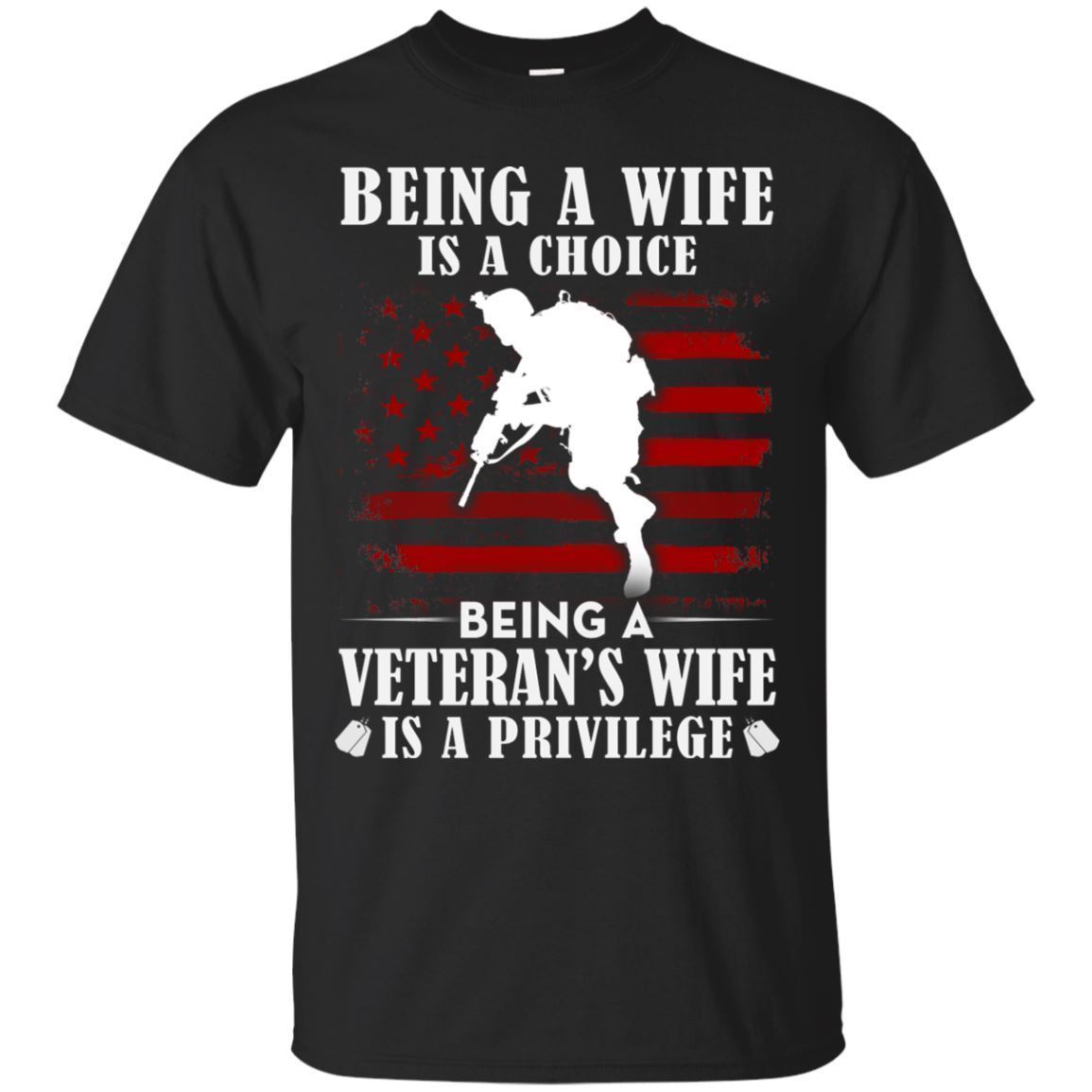 Being A Veteran's Wife T-Shirt Gift For Men, Women On Army Veterans Day ...