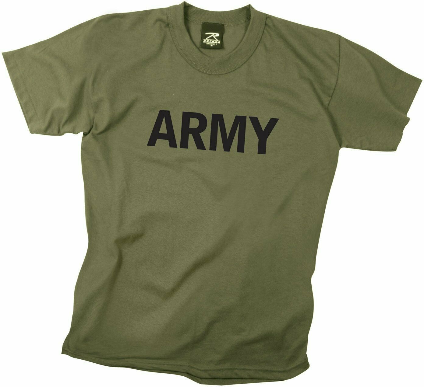 Kids Olive Drab Army Physical Training T-Shirt PT Boot Camp Tee - T-Shirts