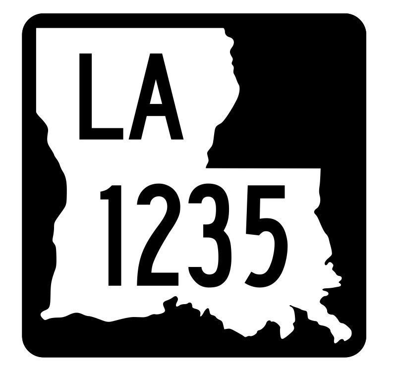 Primary image for Louisiana State Highway 1235 Sticker Decal R6456 Highway Route Sign