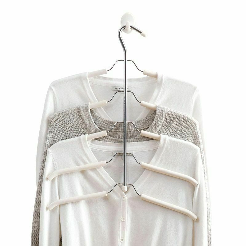 Multi Tree Hanger Blouse Shirt 5 Layer NonSlip Hanging Clothes Rack