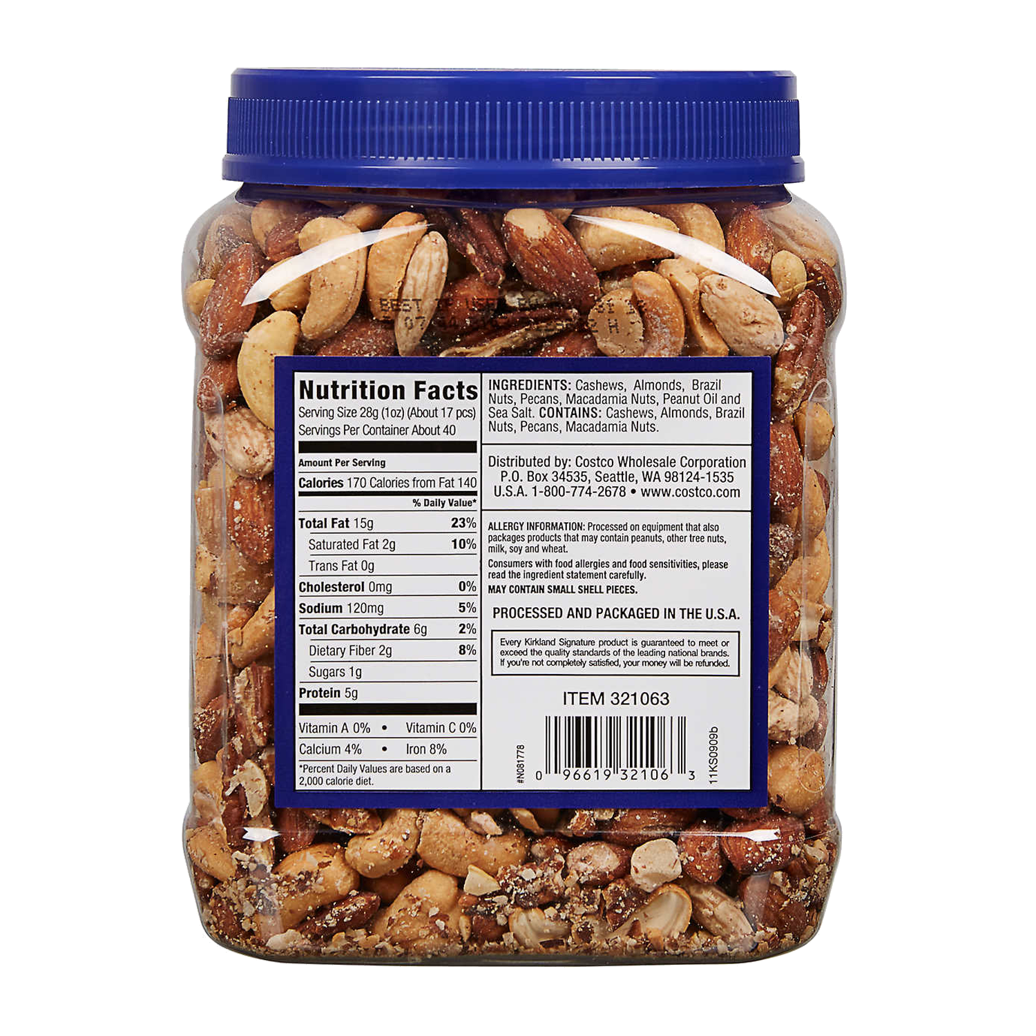 Mixed Roasted Nuts Extra Fancy KIRKLAND Signature Salted / Unsalted 1.13kg/ 40oz Nuts & Seeds