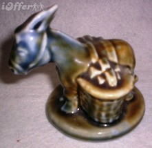 WADE PORCELAIN-- DONKEY WITH SIDE PANNIERS FIGURINE - $59.95