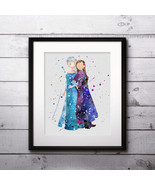 Elsa and Anna Frozen Disney art, Disney Poster, Disney Painting, Disney ... - $2.80