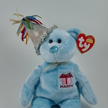 Ty Beanie Baby March the Birthday Bear 2002 Retired Mint With Mint Tags  - $6.99