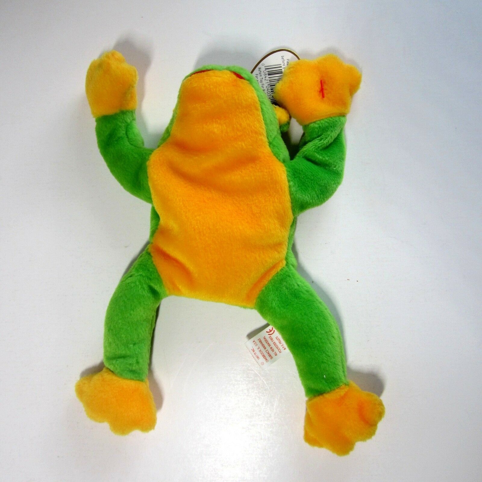 1997 TY Smoochy the Frog Beanie Baby & Matching 1999 McDonald's Mini