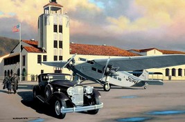 1931 Packard with Ford Tri-Motor Airplane by Stan Stokes - $34.95