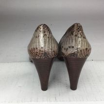 Leather Makowsky Women's Stacked 5 B Size Shoes 6 Us Snake Gray Misty Heel M xwfBfTH