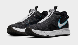 NEW Nike PG 4 Men Basketball Shoes Paul George # 18 CD5079 004 Black White Blue! - $124.87