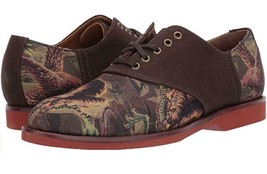 Ralph Lauren ORVAL Dragons Hawk Leather Lined Saddle Shoes 2 Sets Laces Mn's 9.5 - $92.99