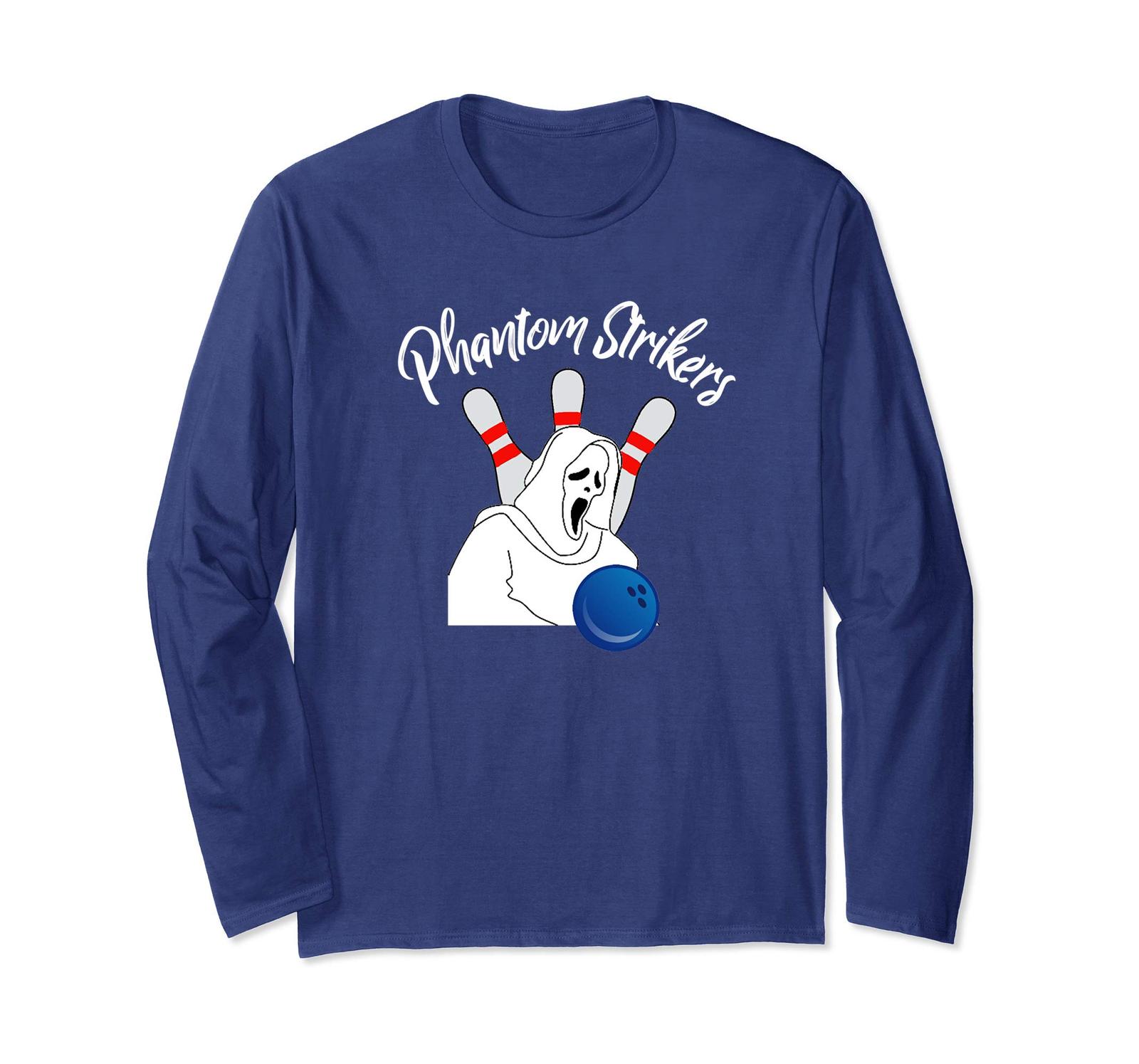 Funny Tee Bowling Phantom Strikers LongSleeve Shirt Men TShirts