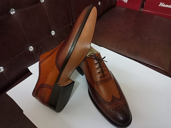New Handmade Men brown formal shoes, Men Wingtip brogue shoes, Men dress shoes