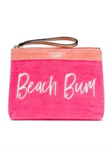 Victoria&#39;s Secret Beach Bum Hot Pink Bikini Makeup Bag Zipper Closure New - $23.70