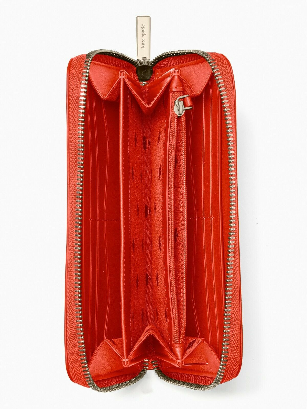 Kate Spade New York Staci Dual Zip Around Leather Crossbody (Gazpacho Red):  Handbags