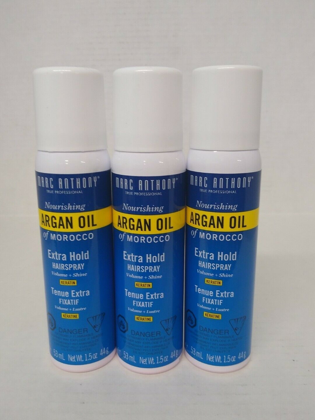 Set of 3 Marc Anthony Argan Oil Of Morocco Volume Mini Hairspray 1.5