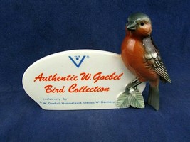 Vtg Goebel porcelain Advertising Sign w/ bird Bird Collection Dealer 7” ... - $54.45