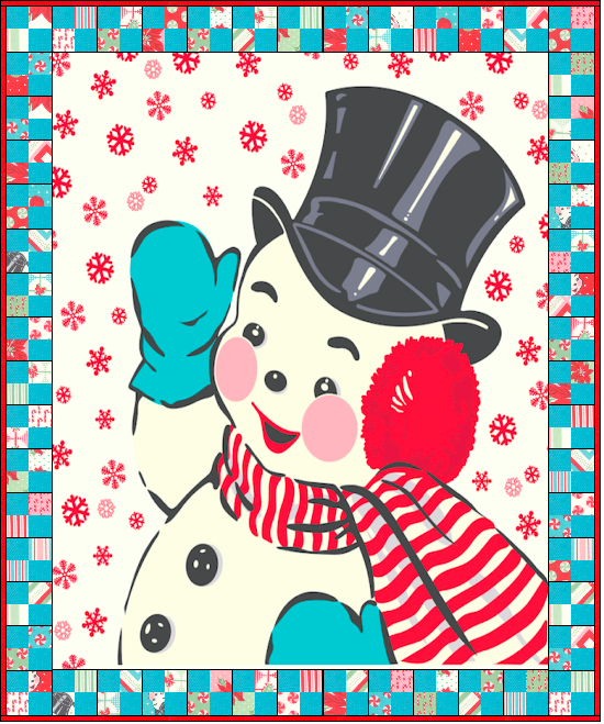 moda-sweet-christmas-urban-chick-snowman-quilt-kit-panel-binding-pattern-fabric