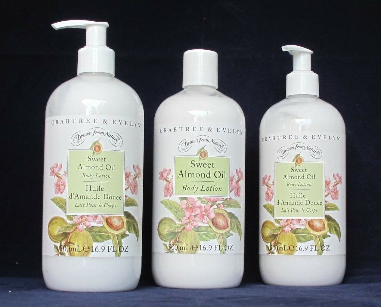 Crabtree EVELYN Body Lotion Sweet Almond Oil 16.9 oz Drawn from Nature