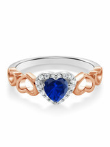 10k Two-Tone Gold Fn Engagement Wedding Ladies Diamond Ring Heart Shape ... - $105.83