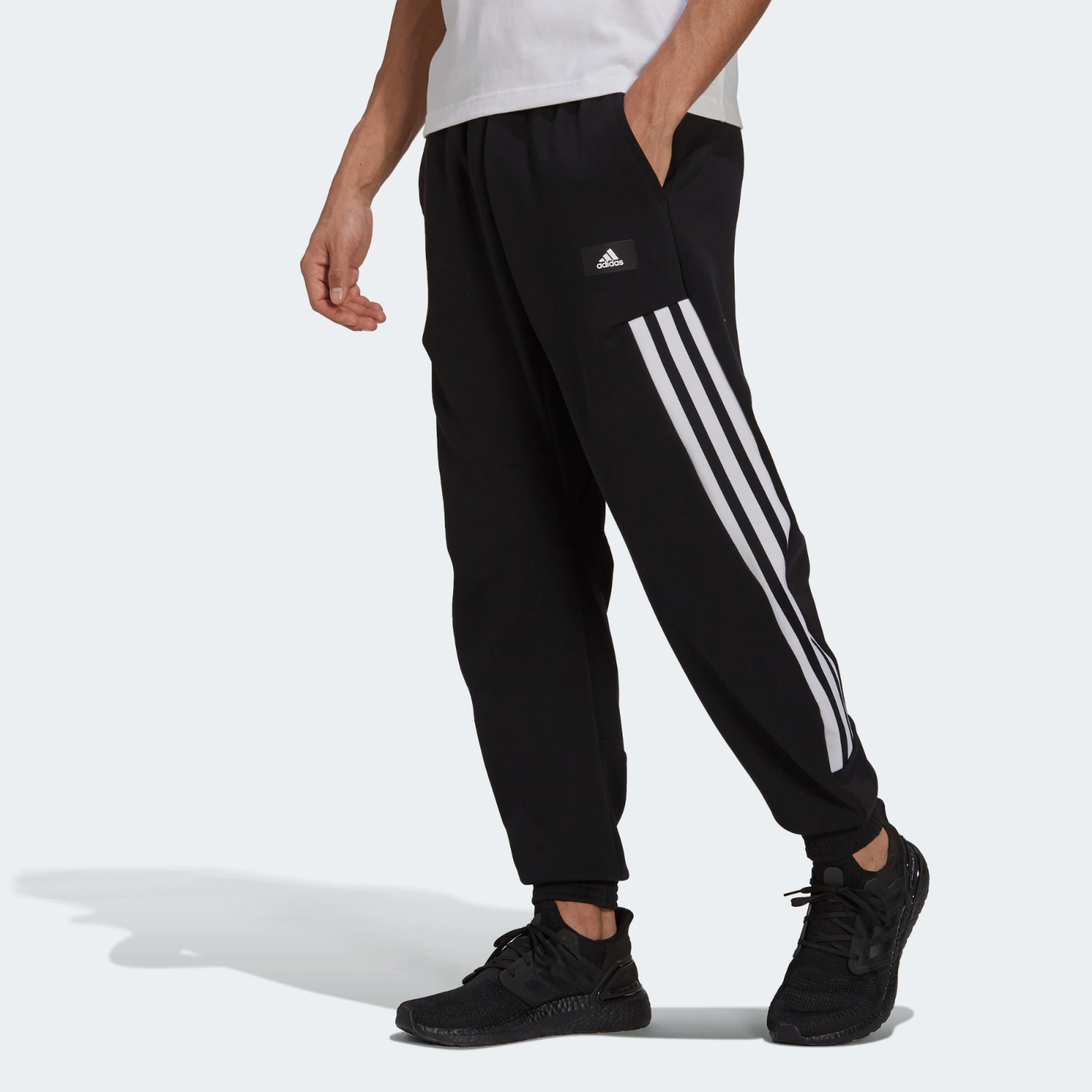 Adidas Mens Sport Clothing Future Icons 3 Stripes O-Tracksuit Pants Black